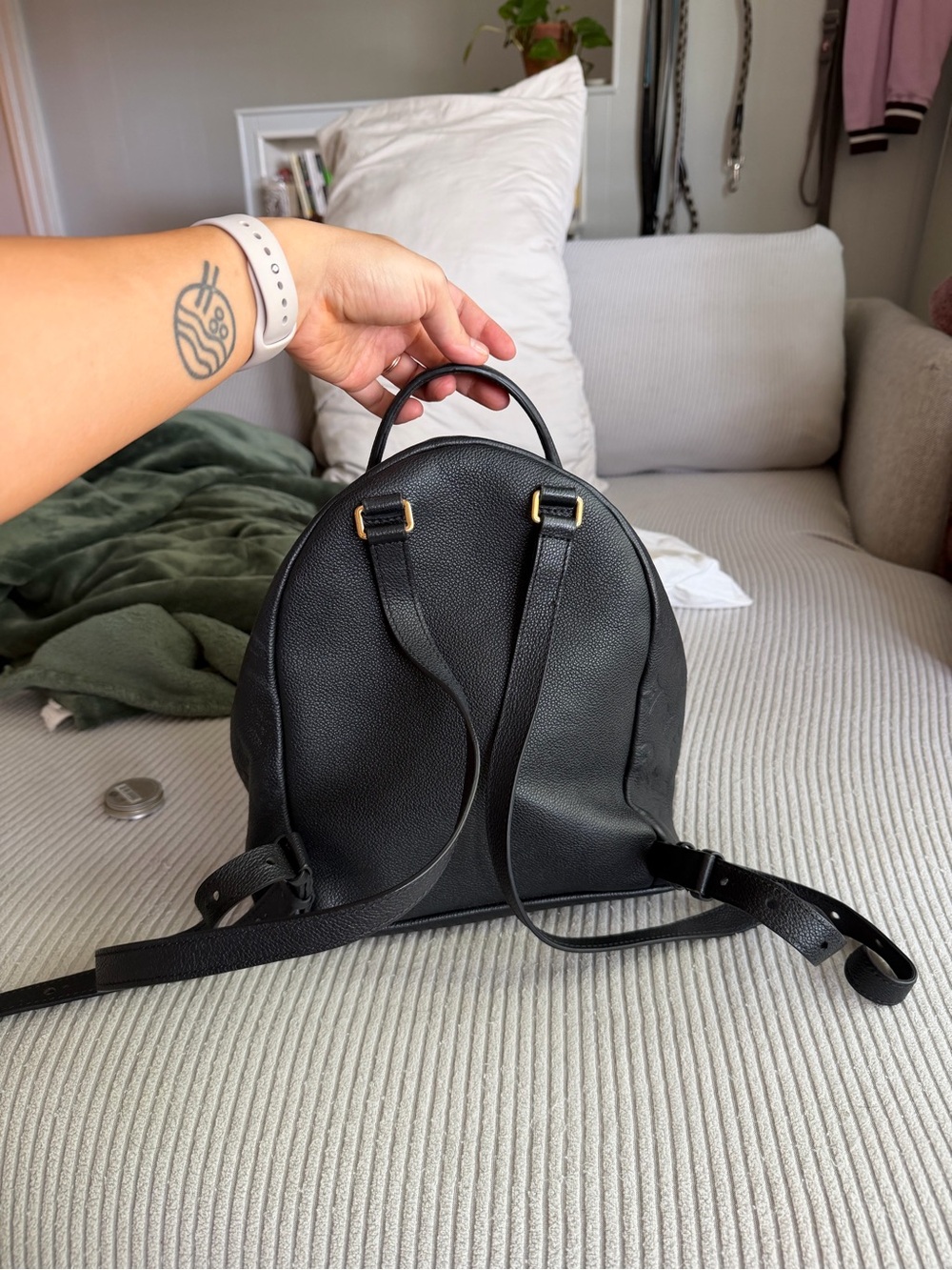 Louis Vuitton Sorbonne Monogram Empreinte Black Backpack - Picture 3 of 13